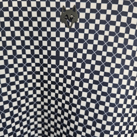 Greyson Navy and White Patterned Performance Polo Shirt Size XXL - Picture 4 of 6